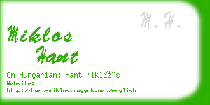 miklos hant business card